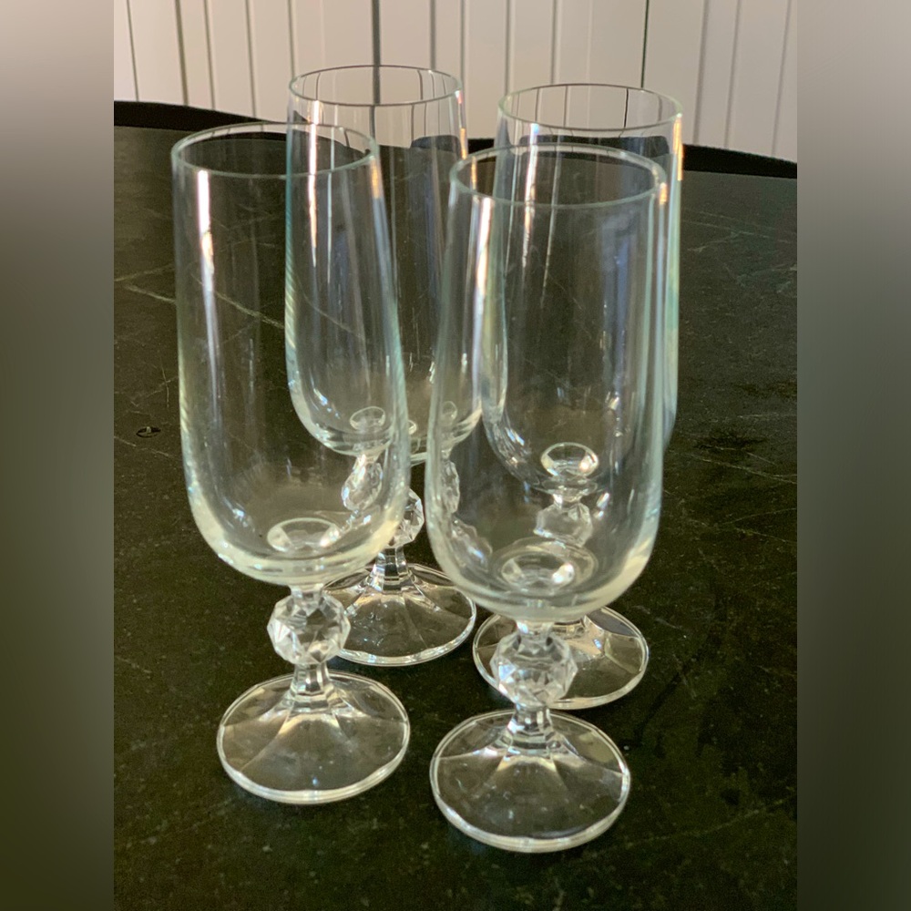 BOHEMIA CRYSTAL | Set of 4 | Champagne Flutes
